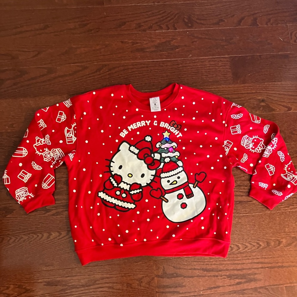 Hello Kitty Christmas Crewneck Sweatshirt With Light Up Feature